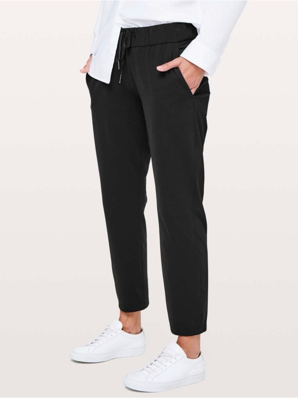 lululemon athletica On The Fly Black Cropped Ankle Pants